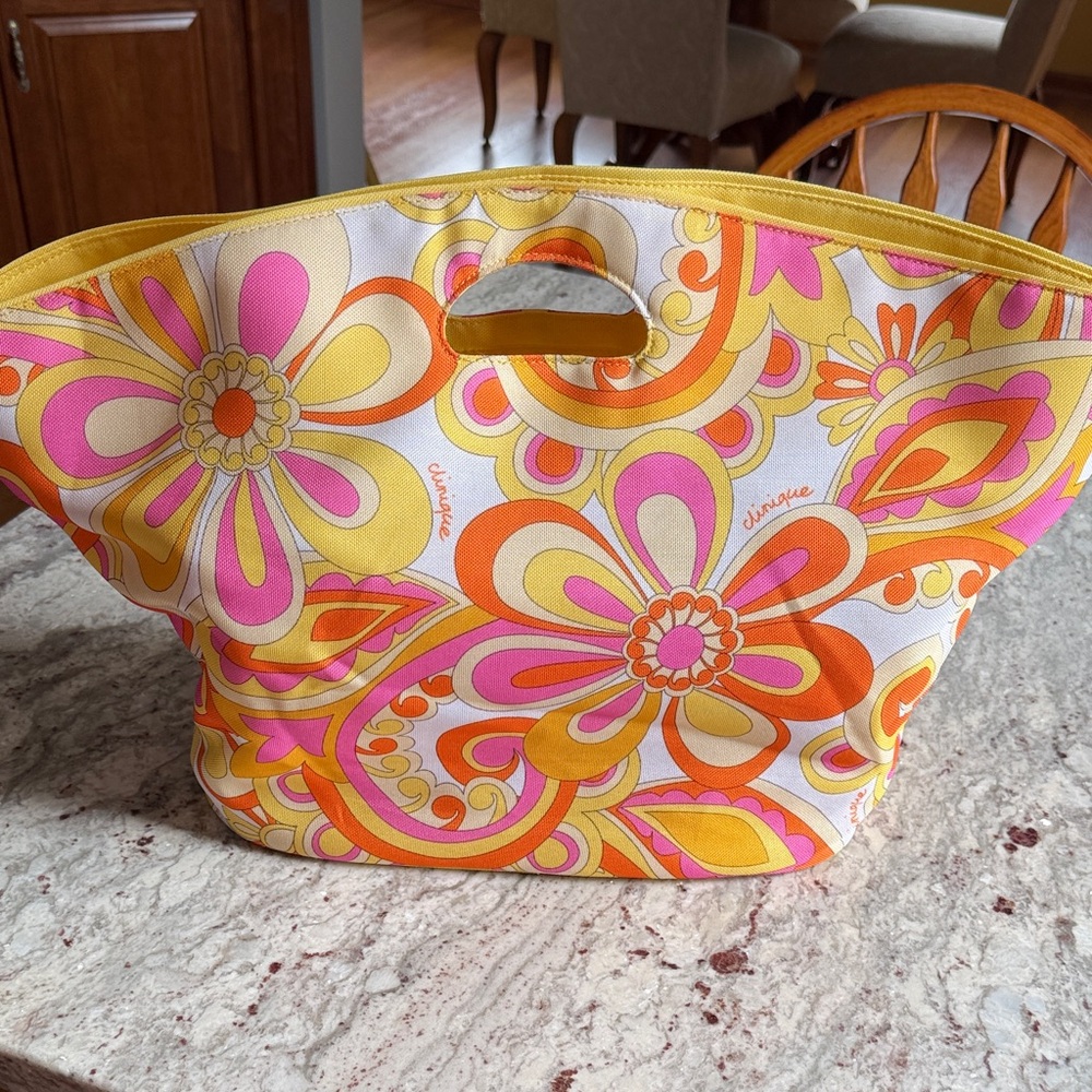 Clinique Floral Retro Inspired Tote Bag